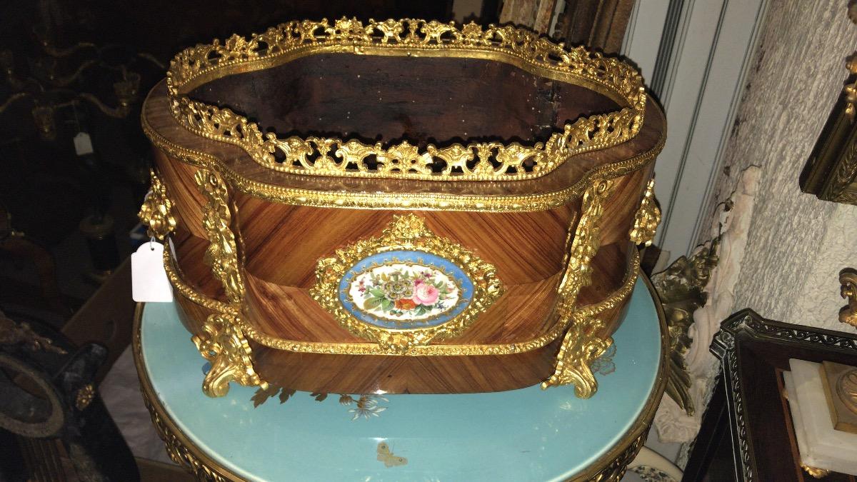 Napoleon III jardinière with sèvres 